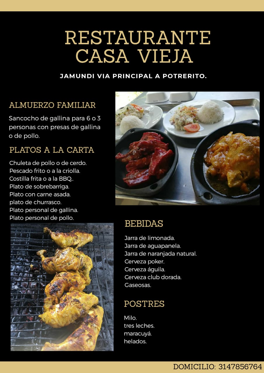 Carta de RESTAURANTE CASA VIEJA  — página 1